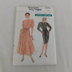 Vogue 7714 Sewing Pattern Very Easy Women Misses Dress Size 8-10-12 Uncut 1990